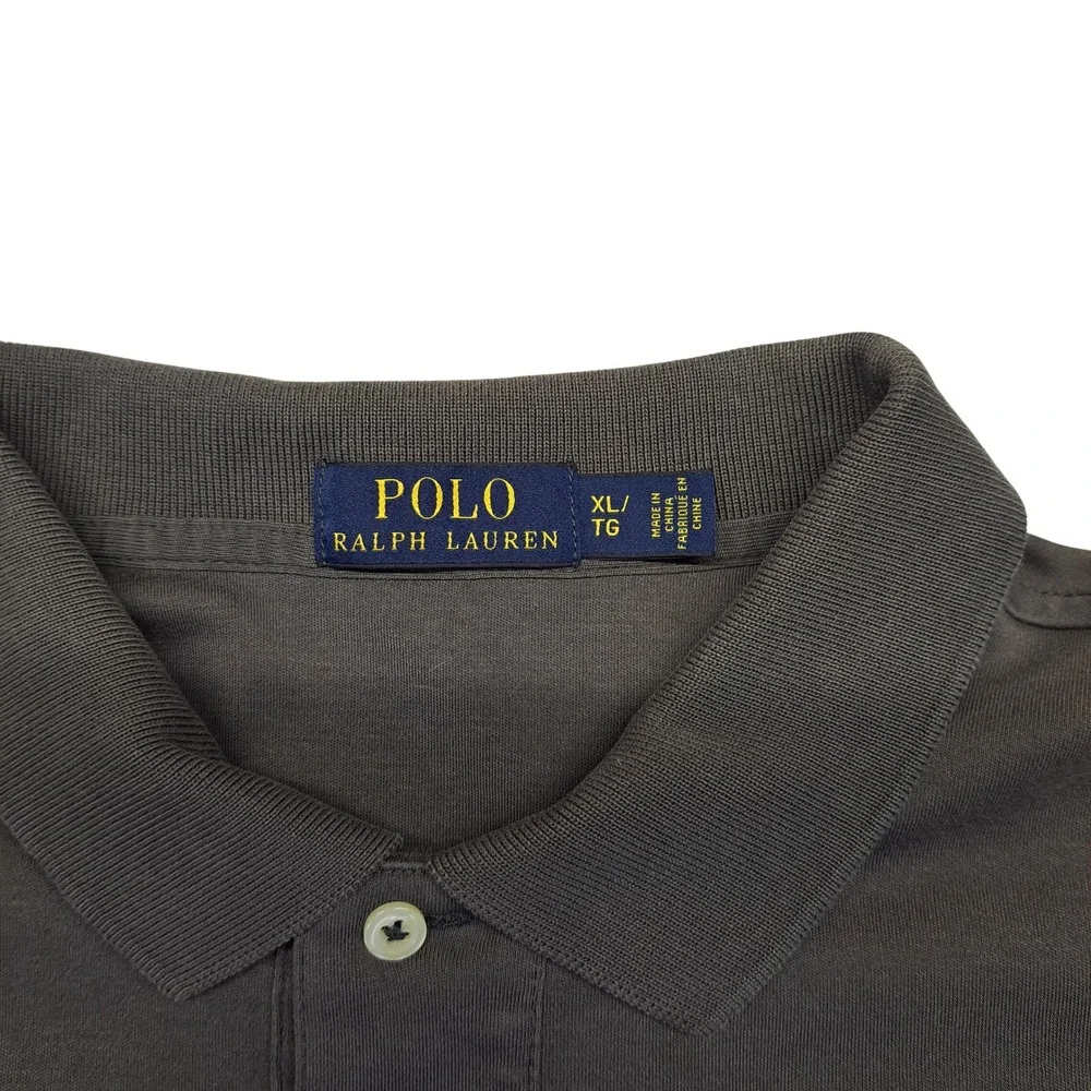 Polo Ralph Lauren Polo Shirt Mens XL Gray Excellent Short Sleeve Pique Pony Logo
